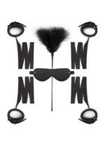 Kajdanki na ręce nogi maska piórko sex zestaw bdsm - obrazek 4