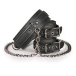 Kajdanki-Leather Collar With Handcuffs - obrazek 3
