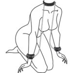 Kajdanki-Leather Collar With Handcuffs - obrazek 6