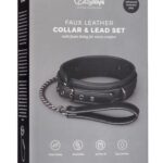 Zestaw bdsm bondage miękka obroża smycz łańcuszek