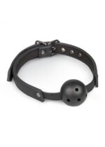 Knebel-Ball Gag With PVC Ball - Black - obrazek 3