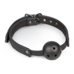 Knebel-Ball Gag With PVC Ball - Black - obrazek 6