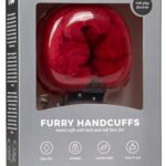 Kajdanki-furry handcuffs - red