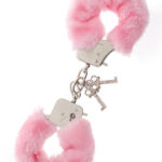 Kajdanki-METAL HANDCUFF WITH PLUSH PINK