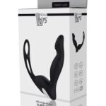 Czarny gładki silikonowy masażer prostaty