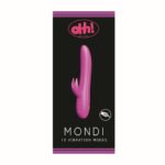 Podgrzewany wibrator z sex masażerem 20cm 10trybów