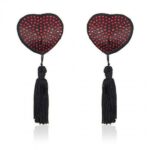 Nakładki serca zdobione na sutki piersi striptiz