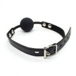 Knebel zapinany na kłódkę okragły kulisty sex bdsm - obrazek 4