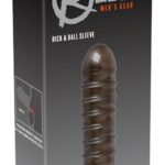 Nakładka na całego penisa i jądra sex prążkowana