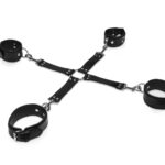 Skórzane kajdanki krzyżak dominacja bondage whips