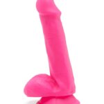 Silikonowy penis dildo z jądrami przyssawką 15cm