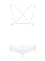 Koronkowy komplet biustonosz stringi obsessive s/m - obrazek 5