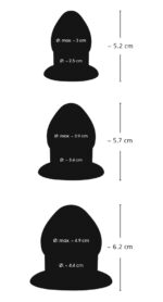 Zestaw trzech zatyczek małych analnych silikon - obrazek 10