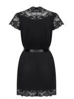 Czarna koronkowa narzutka peniuar obsessive xxl - obrazek 7