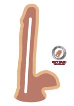 Dual density dildo6 inch balls - obrazek 4