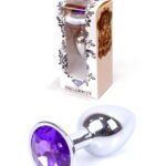 Metalowy korek analny stalowy plug kryształ 7cm