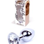 Metalowy korek analny stalowy plug kryształ 7cm