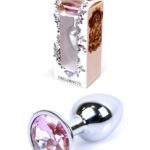 Metalowy korek analny stalowy plug kryształ 7cm