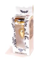 Ozdobny korek analny z sercem stalowy kryształ 7cm - obrazek 9