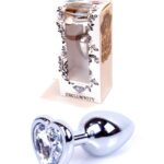 Metalowy plug analny korek stalowy serce 7cm