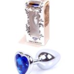 Metalowy plug analny korek stalowy kryształ 7cm