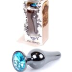 Długi stalowy korek plug analny z kryształem 2,7cm