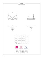 Wycięte stringi stanik sex komplet obsessive l/xl - obrazek 6