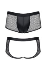 Męskie szorty z wetlooka i elastycznej siatki z otwartym tyłem s - obrazek 7