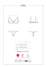 Wycięte stringi stanik sex komplet obsessive l/xl - obrazek 8