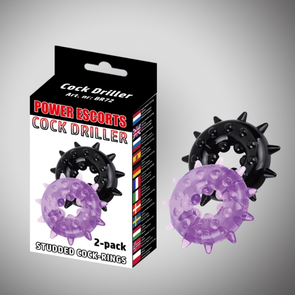 150720256876cdbe1d555.jpeg Cockdriller 2 pack black / purple 2 pack cockring 5 cm x 1,6 cm - obrazek 1