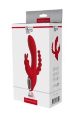 Wibrator króliczek waginalny analny potrójny 21cm - obrazek 3