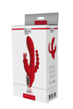 Wibrator króliczek waginalny analny potrójny 21cm - obrazek 4