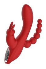 Wibrator króliczek waginalny analny potrójny 21cm - obrazek 8