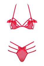 Czerwony komplet biustonosz stringi giftella l/xl - obrazek 6