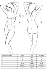 Bielizna-CLARISSE CORSET black S/M - Casmir - obrazek 5