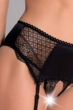 Bielizna-CLARISSE SET WITH OPEN BRA black XXL/XXXL - Casmir - obrazek 4