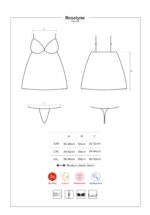 Czerwona koszulka stringi komplet obsessive s/m - obrazek 7