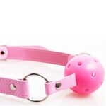 Kajdanki pejcz knebel lina zestaw bdsm sex różowy - obrazek 4
