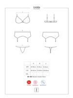 Biustonosz pas stringi sex komplet obsessive s/m - obrazek 6