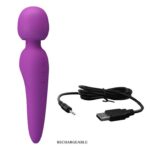 Masażer łechtaczki sex różdżka mocna ładowana 21cm - obrazek 7