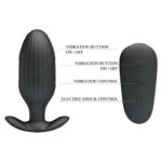 Elektrostymulacja korek plug analny wibrujący 9cm - obrazek 7