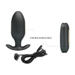 Elektrostymulacja korek plug analny wibrujący 9cm - obrazek 8