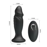 Mini penis korek analny wibrujący na pilota 12cm - obrazek 5