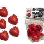 Pływające świeczki zapachowe serca do kąpieli x5