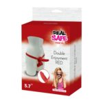 Podwójny strap-on koloru czerwonego na szelkach - obrazek 6