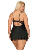 Bielizna-Luvae babydoll i stringi czarne XXL - obrazek 3
