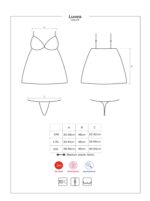 Bielizna-Luvae babydoll i stringi czarne XXL - obrazek 8