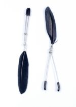 Szczypce na sutki zaciski pióra bondage bdsm - obrazek 5