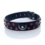 Erotyczna obroża dla kobiety z kryształkami bdsm