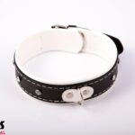 Wiązania - Obroża damska 4 cm, biała